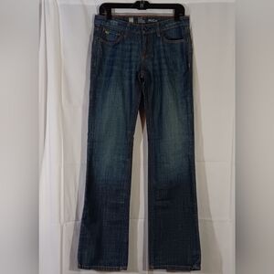 RVCA Womens 28 Blue Jeans PM Tenore Boot Cut Denim Low Rise